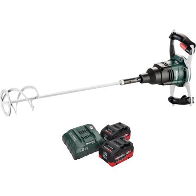 Metabo, Rührwerk + Mörtelrührer, RW 18 LTX 120 Akku Rührwerk 18 V 40 l Mischmenge 2x LiHD Akku 10,0 Ah + Ladegerät (Farbrührer + Mörtelrührer) Metabo, Rührwerk + Mörtelrührer, RW 18 LTX 120 Akku Rührwerk 18 V 40 l Mischmenge 2x LiHD Akku 10,0 Ah + Ladegerät (Farbrührer + Mörtelrührer)