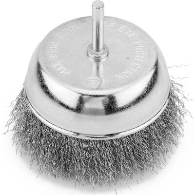 Graphite, Schleifmittel, Drahtbürste 100 mm, gewellter Draht, Stahl, mit 6 mm-Schaft Graphite, Schleifmittel, Drahtbürste 100 mm, gewellter Draht, Stahl, mit 6 mm-Schaft
