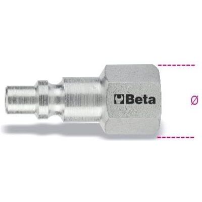 BETA, Zubehör Druckluftwerkzeug, 019160055 1916Gf 1/4 Einsatznippel Italienisches Profil 1/4" Ø GAS BSP BETA, Zubehör Druckluftwerkzeug, 019160055 1916Gf 1/4 Einsatznippel Italienisches Profil 1/4" Ø GAS BSP