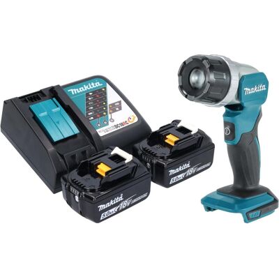 Makita, Arbeitsleuchte, DML 808 RT Akku Handstrahler 14,4 / 18 V 190 lm LED + 2x Akku 5,0 Ah + Ladegerät (190 lm) Makita, Arbeitsleuchte, DML 808 RT Akku Handstrahler 14,4 / 18 V 190 lm LED + 2x Akku 5,0 Ah + Ladegerät (190 lm)