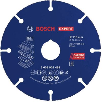 Bosch Professional Zubehör, Sägeblatt, EXPERT Carbide Multi Wheel Trennscheibe, 115x22,23 mm Bosch Professional Zubehör, Sägeblatt, EXPERT Carbide Multi Wheel Trennscheibe, 115x22,23 mm