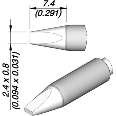 JBC Lötspitze Serie C245E, C245155E/2,4 x 0,8 mm, Meisselform (Lötspitze), Lötgerät Zubehör JBC Lötspitze Serie C245E, C245155E/2,4 x 0,8 mm, Meisselform (Lötspitze), Lötgerät Zubehör