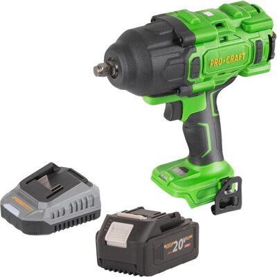 Procraft, Bohrmaschine + Akkuschrauber, PWA80bb Akku Schlagschrauber 20 V 1600 Nm 1/2" Brushless + 1x Akku 4,0 Ah + Ladegerät (Schlagschrauber) Procraft, Bohrmaschine + Akkuschrauber, PWA80bb Akku Schlagschrauber 20 V 1600 Nm 1/2" Brushless + 1x Akku 4,0 Ah + Ladegerät (Schlagschrauber)