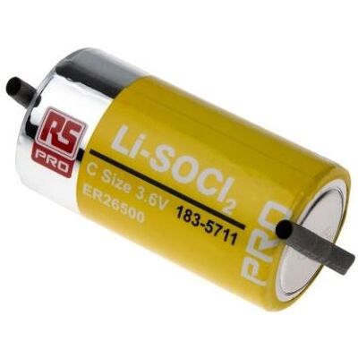 RS PRO Li-Thionylchlorid C Batterie, 3.6V, 8.5Ah (C, 8500 mAh), Batterien + Akkus RS PRO Li-Thionylchlorid C Batterie, 3.6V, 8.5Ah (C, 8500 mAh), Batterien + Akkus