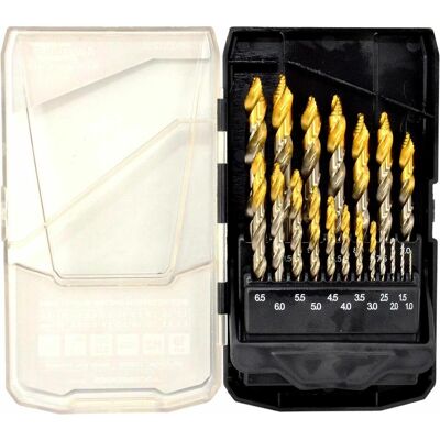 Awtools, Bohrereinsatz, Metallbohrer M2 HSS-Zinn, 19-teilig. (1.5-10mm) Awtools, Bohrereinsatz, Metallbohrer M2 HSS-Zinn, 19-teilig. (1.5-10mm)