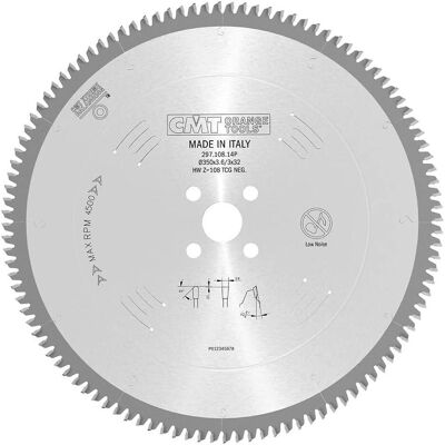 CMT, Sägeblatt, 297.108.14P Negativklinge für Nichteisenmetalle/Trespa/Alu 350 x 32 x 108T CMT, Sägeblatt, 297.108.14P Negativklinge für Nichteisenmetalle/Trespa/Alu 350 x 32 x 108T