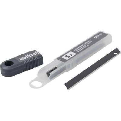 wolfcraft, Cutter, 5 Abbrechklingen 9mm Pro-sharp schwarz (Ersatzklinge) wolfcraft, Cutter, 5 Abbrechklingen 9mm Pro-sharp schwarz (Ersatzklinge)
