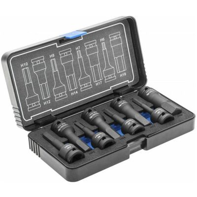 Högert, Drehmomentschlüssel, Technik Sechskant-Schlagschrauber-Satz 8-teilig, 1 (1/2") Högert, Drehmomentschlüssel, Technik Sechskant-Schlagschrauber-Satz 8-teilig, 1 (1/2")