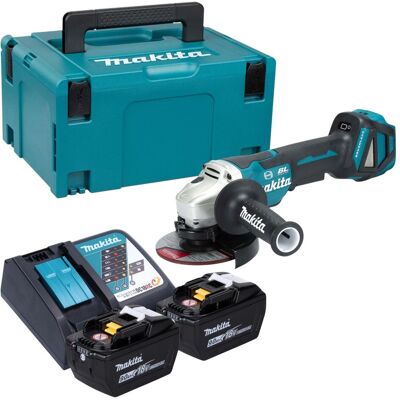Makita, Winkelschleifer, DGA 517 Z Akku Winkelschleifer 18 V 125 mm Brushless + 2x Akku 9,0 Ah + Ladegerät + Makpac (125 mm) Makita, Winkelschleifer, DGA 517 Z Akku Winkelschleifer 18 V 125 mm Brushless + 2x Akku 9,0 Ah + Ladegerät + Makpac (125 mm)