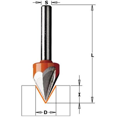 CMT ORANGE TOOLS 758.002.11 Fräser - Buchstaben, 35g, Z1, D=6x9x50 - Fräser CMT ORANGE TOOLS 758.002.11 Fräser - Buchstaben, 35g, Z1, D=6x9x50 - Fräser