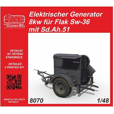 CMK, Stromgenerator, Elektrischer Generator 8kw für Flak Sw-36 mit Sd.Ah.51 (8000 W) CMK, Stromgenerator, Elektrischer Generator 8kw für Flak Sw-36 mit Sd.Ah.51 (8000 W)