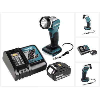 Makita, Arbeitsleuchte, DML 802 RF1 Akku Lampe 18 V Li-Ion für 14,4 und 18 V Akku + 1 x 3,0 Ah Akku + Ladegerät (180 lm) Makita, Arbeitsleuchte, DML 802 RF1 Akku Lampe 18 V Li-Ion für 14,4 und 18 V Akku + 1 x 3,0 Ah Akku + Ladegerät (180 lm)