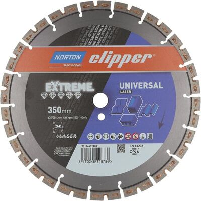 Symantec Norton Clipper, Sägeblatt, Diamantscheibe Extreme Universal Laser Ø 350x25,4 mm Symantec Norton Clipper, Sägeblatt, Diamantscheibe Extreme Universal Laser Ø 350x25,4 mm