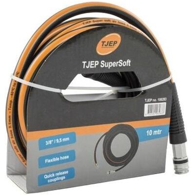 TJEP, Kompressor, supersoft slange 3/8" m/nippel & lynkobling TJEP, Kompressor, supersoft slange 3/8" m/nippel & lynkobling