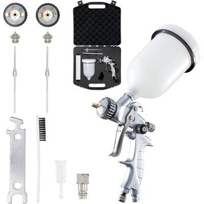 BenBow, Druckluftaufsatz, Professionelles HVLP-Spritzpistol mit ergonomischem Design und präziser Vernebelung BenBow, Druckluftaufsatz, Professionelles HVLP-Spritzpistol mit ergonomischem Design und präziser Vernebelung