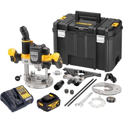 DeWalt, Fräse, DCW 620 M1T Akku Oberfräse 18 V 12 mm Brushless + 1x Akku 4,0 Ah + Ladegerät + TSTAK (Oberfräse) DeWalt, Fräse, DCW 620 M1T Akku Oberfräse 18 V 12 mm Brushless + 1x Akku 4,0 Ah + Ladegerät + TSTAK (Oberfräse)