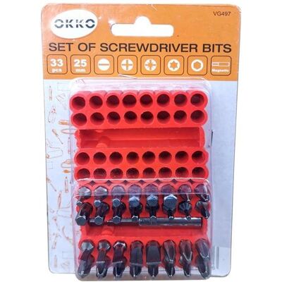 Okko, Bits, 33pc Screwdriver Bits Set (Innensechskant, Innensechsrund TX, Kreuz Phillips PH) Okko, Bits, 33pc Screwdriver Bits Set (Innensechskant, Innensechsrund TX, Kreuz Phillips PH)