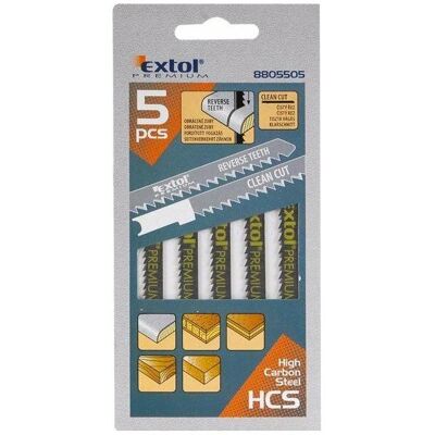 Extol, Sägeblatt, Klingen für Säbelsäge 5 Stück, 75x2,5mm, Griff UNIVERSAL, HCS Extol, Sägeblatt, Klingen für Säbelsäge 5 Stück, 75x2,5mm, Griff UNIVERSAL, HCS