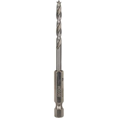 Bosch Professional Zubehör, Bohrereinsatz, Holzspiralbohrer mit 1/4-Zoll Sechskantschaft, 4 x 43 x 88 mm (4 mm) Bosch Professional Zubehör, Bohrereinsatz, Holzspiralbohrer mit 1/4-Zoll Sechskantschaft, 4 x 43 x 88 mm (4 mm)
