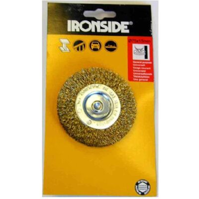 Ironside, Schleifmittel, Scheibenbürste verm100mm 0,3mm gewellt, 6mm-Schaft Ironside, Schleifmittel, Scheibenbürste verm100mm 0,3mm gewellt, 6mm-Schaft