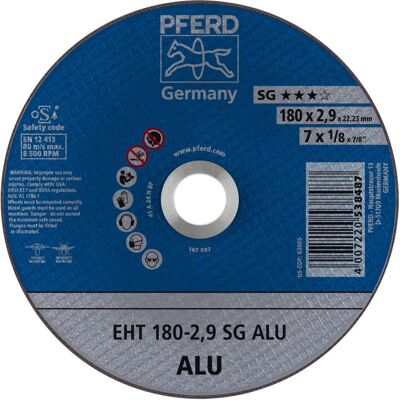 Pferd, Sägeblatt, Trennscheibe SG ALU D180x2,9mm gerade Aluminium Bohrung 22,23 mm Pferd, Sägeblatt, Trennscheibe SG ALU D180x2,9mm gerade Aluminium Bohrung 22,23 mm