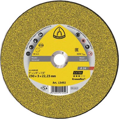 Klingspor, Sägeblatt, A 24 Extra - Trennscheiben 230 x 3 x 22,23 mm Klingspor, Sägeblatt, A 24 Extra - Trennscheiben 230 x 3 x 22,23 mm