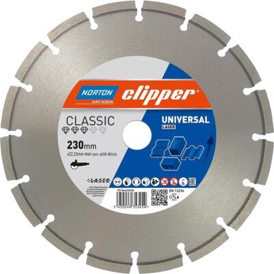 Symantec Norton Clipper, Sägeblatt, Clipper Diamanttrennscheibe Classic Universal Laser - 230x22,2 mm Symantec Norton Clipper, Sägeblatt, Clipper Diamanttrennscheibe Classic Universal Laser - 230x22,2 mm
