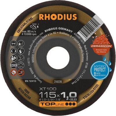 Rhodius 115mm Xt100 Edelstahl Schneiddisc Rhodius 115mm Xt100 Edelstahl Schneiddisc