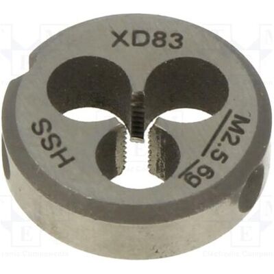 GSR, Gewindeschneider + Gewindebohrer, Schneideisen M2,5 0,45 HSS-Schnellarbeitsstahl H: 5mm GSR, Gewindeschneider + Gewindebohrer, Schneideisen M2,5 0,45 HSS-Schnellarbeitsstahl H: 5mm