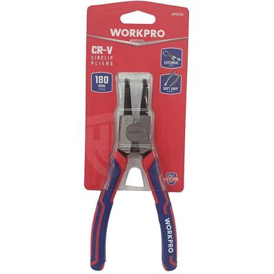 Workpro, Zange, Sicherungsringzange Aussenbereich 18 cm Gebogen (180 mm) Workpro, Zange, Sicherungsringzange Aussenbereich 18 cm Gebogen (180 mm)