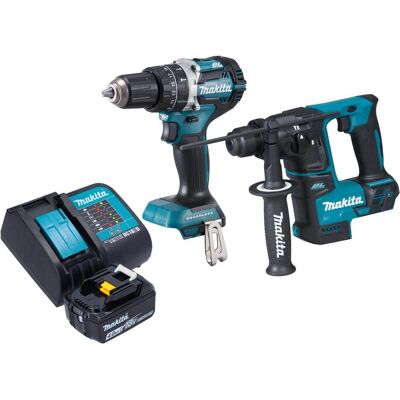 Makita, Bohrmaschine + Akkuschrauber, DLX 2278 SM1 Akku Kombo Kit + DHP 484 Schlagbohrschrauber 54 Nm + DHR 171 Bohrhammer 1,2 J + (Bohrhammer, Schlagbohrschrauber) Makita, Bohrmaschine + Akkuschrauber, DLX 2278 SM1 Akku Kombo Kit + DHP 484 Schlagbohrschrauber 54 Nm + DHR 171 Bohrhammer 1,2 J + (Bohrhammer, Schlagbohrschrauber)