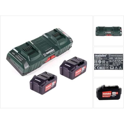 Metabo - Li-Power CAS 18V 4,0Ah - 2x 18V 4,0Ah - ASC DUO Metabo - Li-Power CAS 18V 4,0Ah - 2x 18V 4,0Ah - ASC DUO