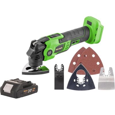 Procraft, Multifunktionswerkzeug, PMT22bb Akku Multifunktionswerkzeug 20 V Brushless + 1x Akku 2,0 Ah - ohne Ladegerät (Multifunktionswerkzeug) Procraft, Multifunktionswerkzeug, PMT22bb Akku Multifunktionswerkzeug 20 V Brushless + 1x Akku 2,0 Ah - ohne Ladegerät (Multifunktionswerkzeug)