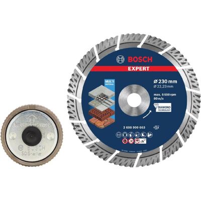 Hausgeräte, Sägeblatt, BOSCH EXPERT Diamant-Trennscheibe 230mm +SDS CLIC Schnellspannmutter Hausgeräte, Sägeblatt, BOSCH EXPERT Diamant-Trennscheibe 230mm +SDS CLIC Schnellspannmutter