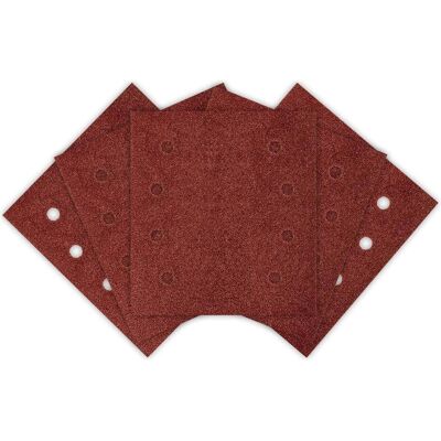 Topex, Schleifmittel, Klett-Schleifblätter, quadratisch 113 x 113 mm, P80, 5 Stück, mit 8 Löchern für 04-623 (80) Topex, Schleifmittel, Klett-Schleifblätter, quadratisch 113 x 113 mm, P80, 5 Stück, mit 8 Löchern für 04-623 (80)