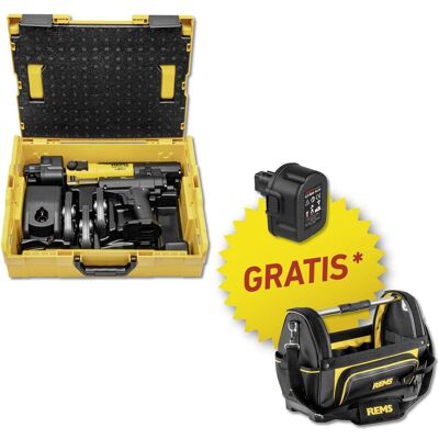 Rems, Presswerkzeug, 578X24 R220 Mini-Press AC Li-Ion Set M Präzisionspresse + 3 Backen M 15-22-28 + Geschenkpaket (Rohrpresse) Rems, Presswerkzeug, 578X24 R220 Mini-Press AC Li-Ion Set M Präzisionspresse + 3 Backen M 15-22-28 + Geschenkpaket (Rohrpresse)