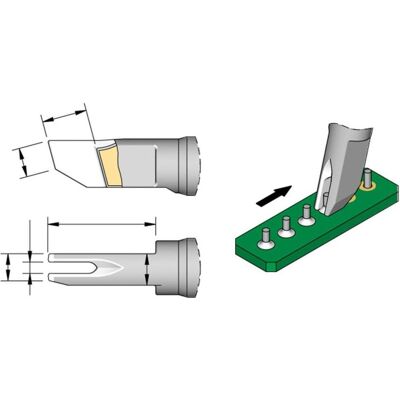 JBC Lötspitze Serie C245 Sondertypen, C245669/3,0 x 5,0 mm, für THT-Lötungen, Lötgerät Zubehör JBC Lötspitze Serie C245 Sondertypen, C245669/3,0 x 5,0 mm, für THT-Lötungen, Lötgerät Zubehör