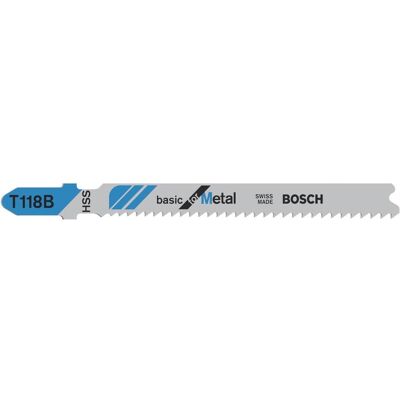 Bosch Professional Zubehör, Sägeblatt, Stichsägeblatt T 118 B Basic for Metal, 100er-Pack Bosch Professional Zubehör, Sägeblatt, Stichsägeblatt T 118 B Basic for Metal, 100er-Pack