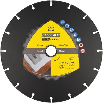 Klingspor, Sägeblatt, DT 600 ACM Supra - Diamanttrennscheibe 230 x 22,23 mm Klingspor, Sägeblatt, DT 600 ACM Supra - Diamanttrennscheibe 230 x 22,23 mm