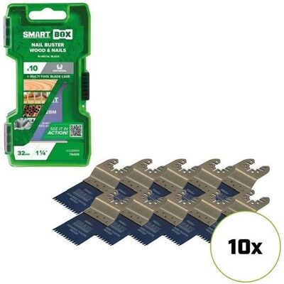Smart Blades, Sägeblatt, H32CJ10 UN TRA 32x42mm Klinge Holz grob 10St. Smart Blades, Sägeblatt, H32CJ10 UN TRA 32x42mm Klinge Holz grob 10St.