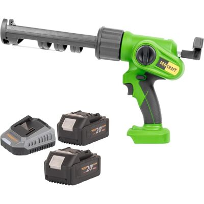 Procraft, Kartuschenpistole + Fettpresse, PC20bb Akku Kartuschenpistole 20 V 2000 N 280 - 310 ml + 2x Akku 4,0 Ah + Ladegerät (Kartuschenpistole) Procraft, Kartuschenpistole + Fettpresse, PC20bb Akku Kartuschenpistole 20 V 2000 N 280 - 310 ml + 2x Akku 4,0 Ah + Ladegerät (Kartuschenpistole)