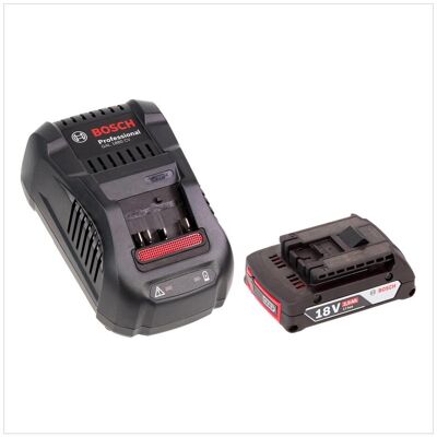 Bosch Professional, Werkzeugakku + Ladegerät, Akku Set mit 1 x GBA 2 Ah Akku und Ladegerät GAL 1880 CV für 14,4 V - 18 V Li-Ion (18 V) Bosch Professional, Werkzeugakku + Ladegerät, Akku Set mit 1 x GBA 2 Ah Akku und Ladegerät GAL 1880 CV für 14,4 V - 18 V Li-Ion (18 V)