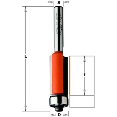 CMT, Fräser, 706.128.11 Auslauffräser mit Endführung 12,7 x 12,7 mm Schaft 6 mm CMT, Fräser, 706.128.11 Auslauffräser mit Endführung 12,7 x 12,7 mm Schaft 6 mm