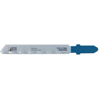 Tecwerk, Sägeblatt, Stichsägeblatt Gesamtlänge 76,5 mm Zahnteilung 1,2 mm HSS Tecwerk, Sägeblatt, Stichsägeblatt Gesamtlänge 76,5 mm Zahnteilung 1,2 mm HSS