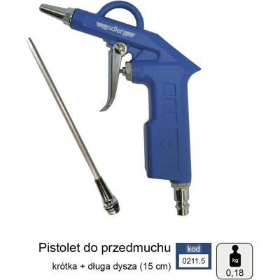 Adler, Druckluftaufsatz, PISTOLET DO PRZEDMUCHIWANIA 2cm+15cm Adler, Druckluftaufsatz, PISTOLET DO PRZEDMUCHIWANIA 2cm+15cm