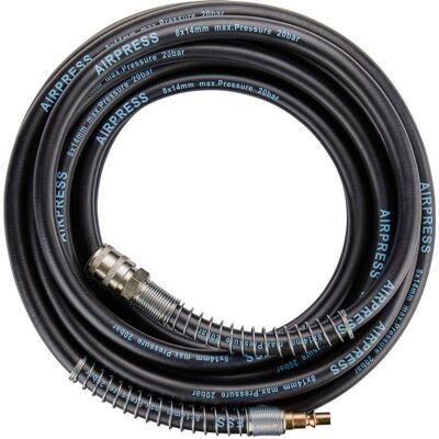 Airpress, Zubehör Druckluftwerkzeug, Verlängerungsschlauch 10m 8x14mm 1/4 EURO Nitril, mit Schnellkupplung Airpress, Zubehör Druckluftwerkzeug, Verlängerungsschlauch 10m 8x14mm 1/4 EURO Nitril, mit Schnellkupplung