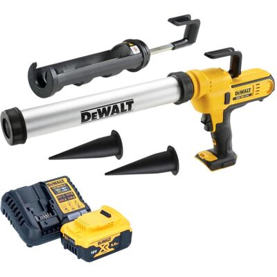 DeWalt, Kartuschenpistole + Fettpresse, DCE 581 P1K Akku Kartuschenpistole 18 V 310 ml + 1x Akku 5,0 Ah + Ladegerät + Koffer (Kartuschenpistole) DeWalt, Kartuschenpistole + Fettpresse, DCE 581 P1K Akku Kartuschenpistole 18 V 310 ml + 1x Akku 5,0 Ah + Ladegerät + Koffer (Kartuschenpistole)
