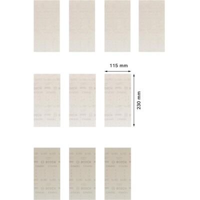 Bosch Professional Zubehör, Schleifmittel, EXPERT M480 Schleifnetz-Set, 115 x 230 mm, 10 Stück (120, 180, 80) Bosch Professional Zubehör, Schleifmittel, EXPERT M480 Schleifnetz-Set, 115 x 230 mm, 10 Stück (120, 180, 80)