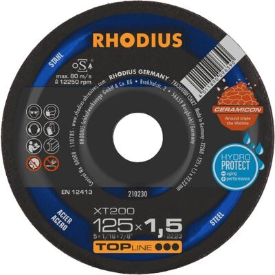 Rhodius, Sägeblatt, TOPline XT200 EXTENDED Extradünne Trennscheibe 125 x 1,5 x 22,23 mm Rhodius, Sägeblatt, TOPline XT200 EXTENDED Extradünne Trennscheibe 125 x 1,5 x 22,23 mm