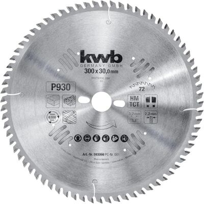 kwb, Sägeblatt, 593066 Kreissägeblatt 300 x 30mm 1St. kwb, Sägeblatt, 593066 Kreissägeblatt 300 x 30mm 1St.
